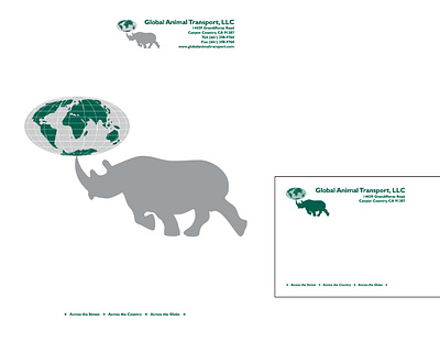 GLOBAL ANIMAL TRANSPORT Logo Stationery branding design illustration logo