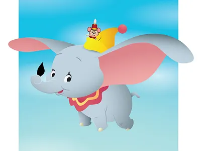 DUmbo adobe illustrator character design cute disney illustration jerrod maruyama kawaii vector
