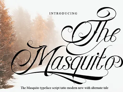 The Masquito font branding design font awesome font design hand drawn lettering monongramfont typography ux vector