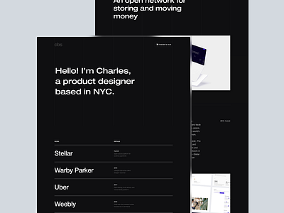 Portfolio 2020 | cbshin.com branding clean dark ui landing page portfolio ui ux webflow website