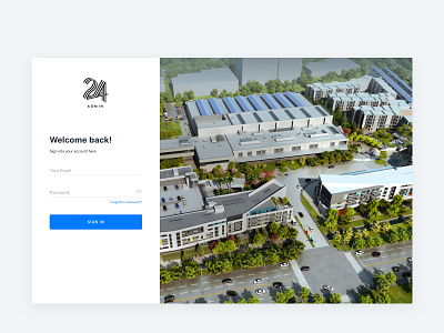 Log in Page - Admin for Real Estate Management App app login minimal register ui design uidesign uxdesign webdesign webdesigning