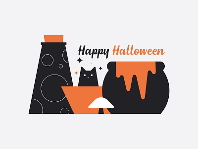 Happy Halloween abstract design flat halloween holiday illustration minimalist vector