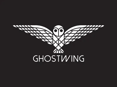 Ghostwing barn owl design ghost illustration logo owl