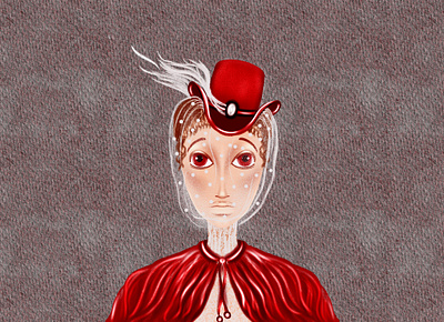 woman in red art artwork avatar design fashion girl illustration procreate red woman