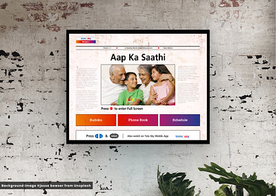 Tata Sky Seniors - Active Channel india newspaper senior citizens seniors tata sky tata sky active tata sky active television tv app tv screen tv ui ui ux