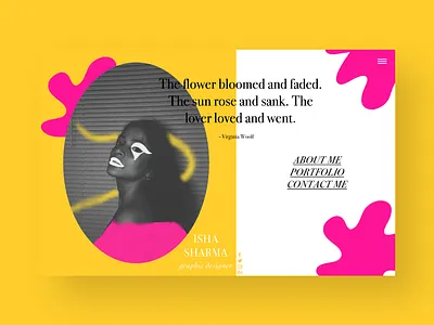 Pop colored website prototype adobexd branding design graphic design illustration mockup personal portfolio prototype typography ui user interface ux vector website website design