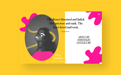 Pop colored website prototype adobexd branding design graphic design illustration mockup personal portfolio prototype typography ui user interface ux vector website website design