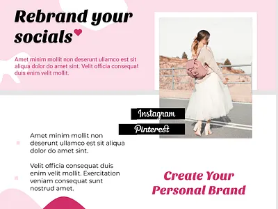 Strawberry Milkshake - Personal Branding branding design social media web