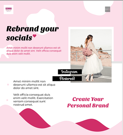 Strawberry Milkshake - Personal Branding branding design social media web