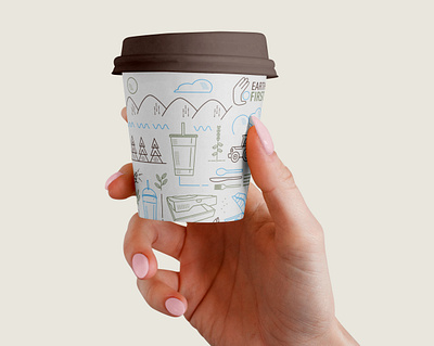 Small Coffee for Earth First biodegradable coffee cup eco friendly recycle