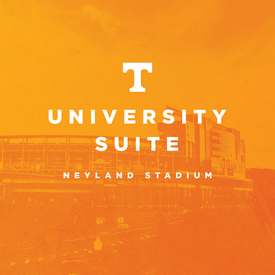 University Suite at Neyland Stadium athletics branding checkerboard design knox knoxville logo neyland neyland stadium orange power t sports tennessee tn university of tennessee