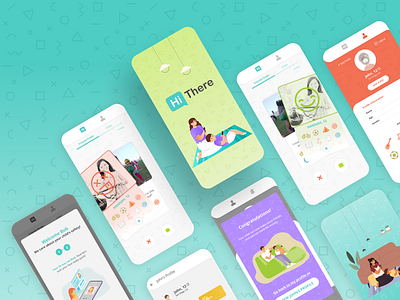 Hi There app app children app design application banding brandidentity branding child design friends illustration kids safety ui ux