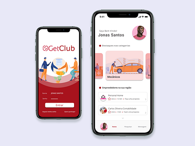 GetClub - Hackathon Getnet app app design daily ui daily ui challenge dailyui dailyui shots hackathon logo ui