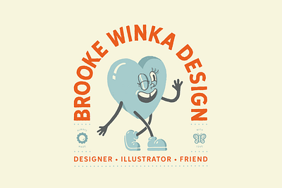 Brooke Winka Design badge badge design badge logo brand brand design cute cute illustration design happy identity design logo new procreate vector