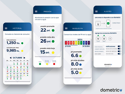 Dometric - 3/3 app appdesign appdesigner colors design icons interface minimal ui ux