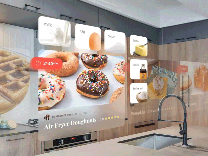 Recipe app concept animation app kitchen recipes ui ui elements uiux xd