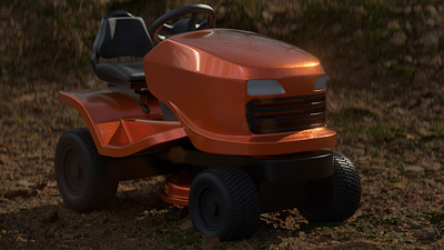 Riding Lawn Mower 3d art direction artwork c4d cinema 4d cinema4d concept lighting model mower nellufly paint redshift redshift3d render visualisation