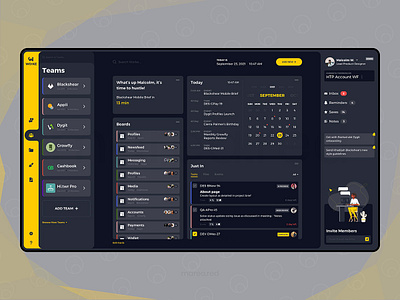 WORKE | Team Dashboard dashboard desktop mareared team ui uidesign web webdesign