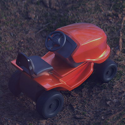 Riding Lawn Mower 02 3d c4d cinema 4d cinema4d concept lighting look nellufly redshift render