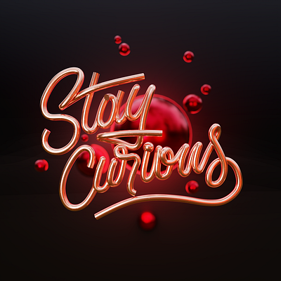 Stay safe and stay curious 3d blender cg cycles eeman lettering motivationtype polygonrunway polygonrunwaytutorial render tutorial typedesign