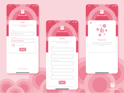 UI design: Login/ Signup page adobe xd form landing page mobile ui ui ui design