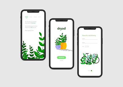 Dryad | Mockup colour design design art designer drawing illustration procreate sketch ui ux