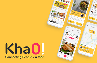 Khao App branding design graphic design product graphics ui ux