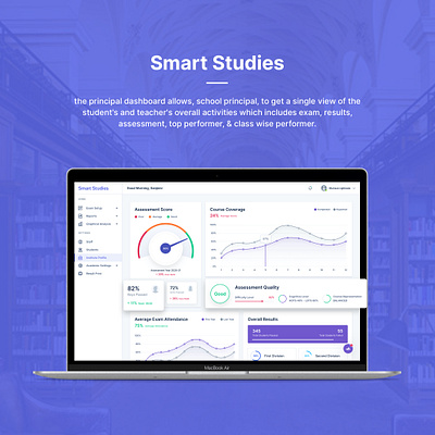 Smart Studies Dashboard Web UI android app design dashboard ui design ios app design learning app learning website minimal mobile app design shots sleek ui uidesign uxdesign web webdesign website design