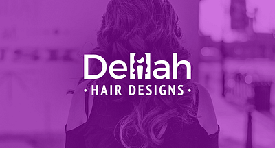 Delilah Hair Designs logo branding concept hair salon unused