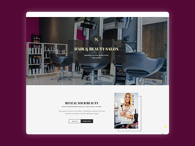 Hair & beauty Salon Website Template beauty beauty logo beauty product beauty salon beauty salon design best shots clean creative design designer dribble best shot landing page ux design website