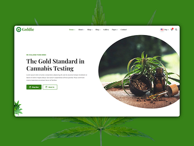 Goldie - Cannabis Website Template best shots cannabis cbd cbd oil clean creative creative design designer dribble best shot landing page ux design website