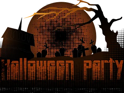 Halloween Horror Party art dribbbleweeklywarmup graphic design halloween 2020 halloween party illustration stayhomestaysafe vector illustration