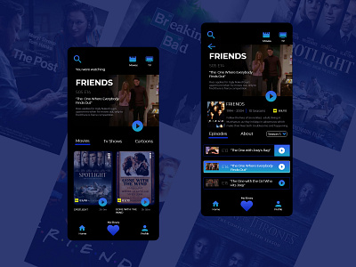 OTT mobile app mobile app design mobile design mobile ui movie app streaming tv show ui ui design uidesign