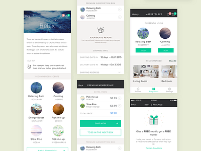 Marketplace Frangrances App UI calm ecommerce ecommerce shop ios ios8 iphone minimal mobile relax scents ui design uidesign uxdesign