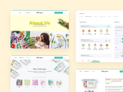 Babyfood Ecommerce Website UI branding color palette colorful funny illustration pastel playful ui design uidesign uxdesign webdesign