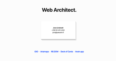 Web Architect. cards design flat game javascript playing website