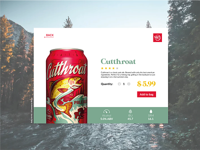 Daily UI - E-Commerce shop beer cutthroat dailyui dailyui012 dailyuichallenge e commerce shop figma ui