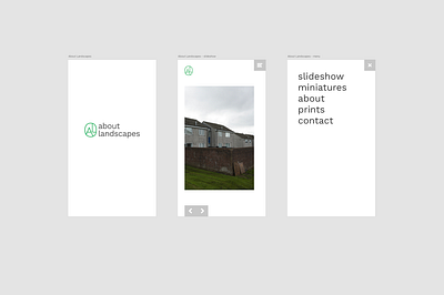 About Landscapes, mobile version. branding design web webdesign website