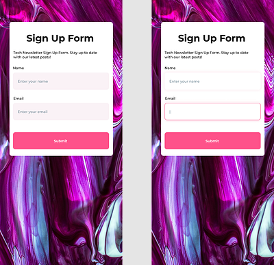 Sign Up Form / UI Workout app art color design flat html css illustration interaction minimal signup page signupform simple typography ui