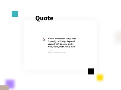 Quotation clean design quotation quote section testimonial typography uix ux web webdesign