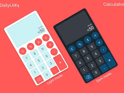 Calculator for Mobile #dailyui003 calculator color dailyui figma simple design ui