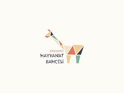 Logo for a Zoo animal childrens book color eskisehir flat flat design geometric giraffe hayvan logo logo design logotype minimal natural pastel colors turkey vector zoo zoology