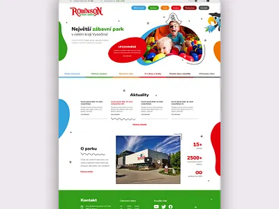 Web Robinson amusement park web web for children webdesign