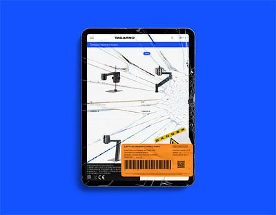 TAGARNO® behance blue branding broken design minimal tablet ui ux website