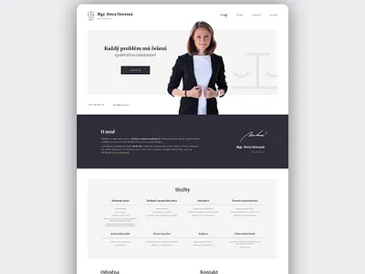 Web Advokat lawyer one page design web webdesig