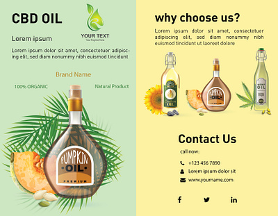 cbd oil file Front banners brochure design illustration ui ux webdesign