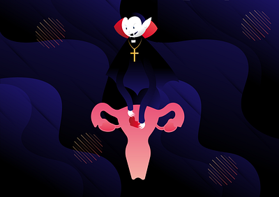 Women's horror story | Halloween in real abortion church design halloween halloween design halloween party horror art illustration logo priest uterus vagina vampire vector art vector illustration vectorart vectorillustrator vectors woman women