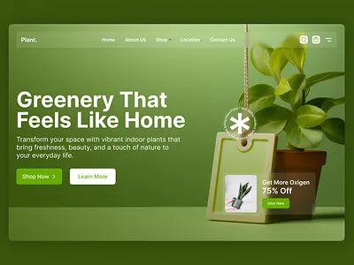 Indoor Plant Shop UI – Bringing Nature to Your Fingertips design design inspiration figma ui uiux ux