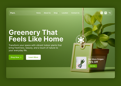 Indoor Plant Shop UI – Bringing Nature to Your Fingertips design design inspiration figma ui uiux ux