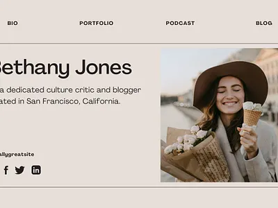 Website Design for bethany jones, Logo, Website, ux uI branding logo motion graphics ui